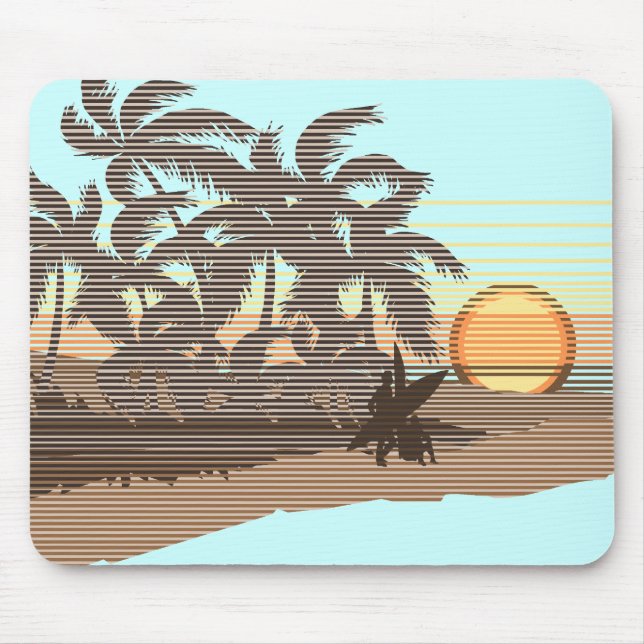 Tapis De Souris Grand brun Mousepad de coucher du soleil (Devant)