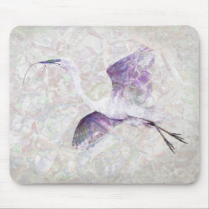 Tapis De Souris Grand Carnet de souris d'Art numérique d'aigrettes