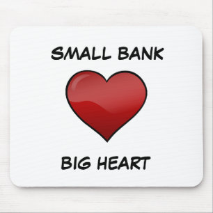 Tapis De Souris Grand coeur Mousepad de petite banque