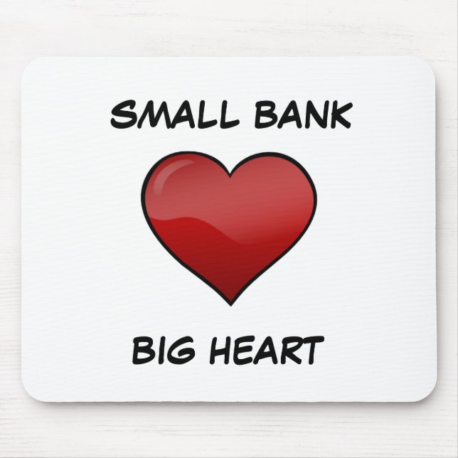 Tapis De Souris Grand coeur Mousepad de petite banque (Devant)