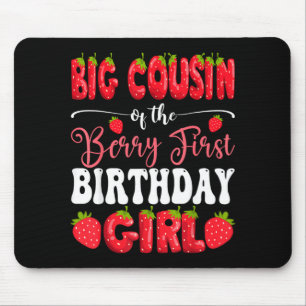 Tapis De Souris Grand Cousin de Baie Première Fille d'anniversaire