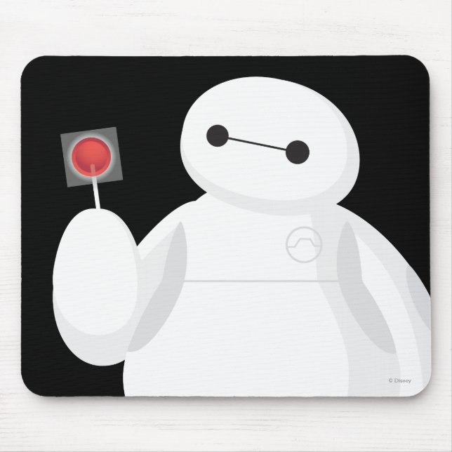 Tapis De Souris Grand héros 6 | Baymax avec Lollipop (Devant)