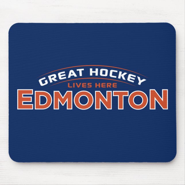 Tapis De Souris Grand Hockey Edmonton Blue Souse Pad (Devant)