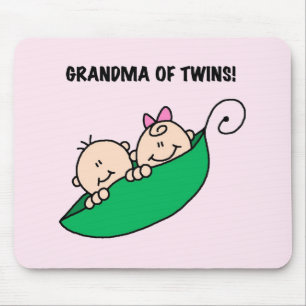Tapis De Souris Grand-mère de Twins Peas dans un Pod Tshirts et ca