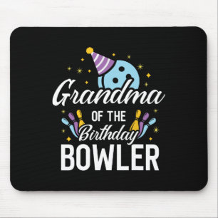Tapis De Souris Grand-mère du match de bowling de fête d'anniversa