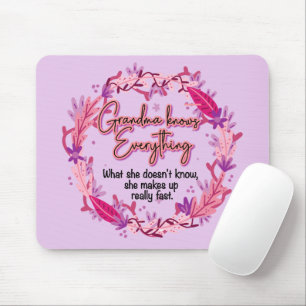 Tapis De Souris Grand-mère sait tout