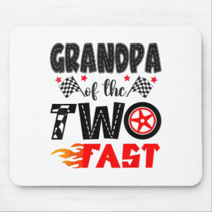 Tapis De Souris Grand-Père Des Deux Fast 2nd Birthday Boy Racing C