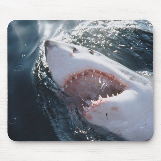Tapis De Souris Grand requin blanc en mer (Devant)