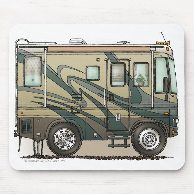 Tapis De Souris Grand rv car Motorhome du profondément satisfait (Devant)