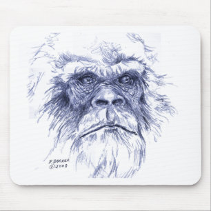 Tapis De Souris Grand Sasquatch bleu