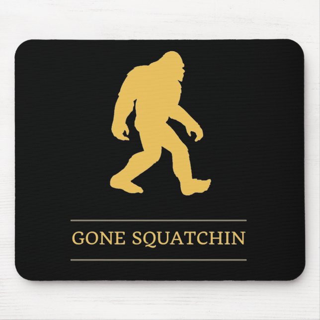 Tapis De Souris Grand Squatchin allé par pied drôle Sasquatch (Devant)