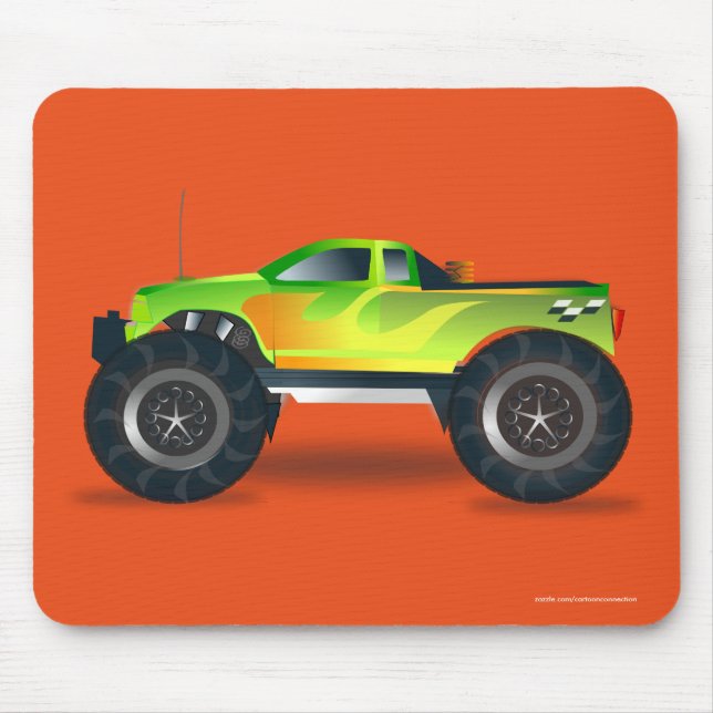 Tapis De Souris Grande Monster Truck Speedway-amoureux de la conce (Devant)