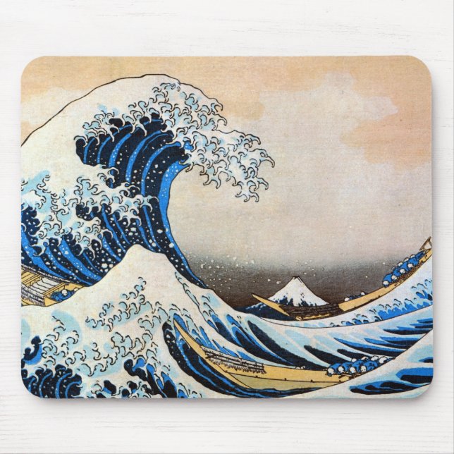 Tapis De Souris Grande vague, Hokusai, Ukiyo-e (Devant)