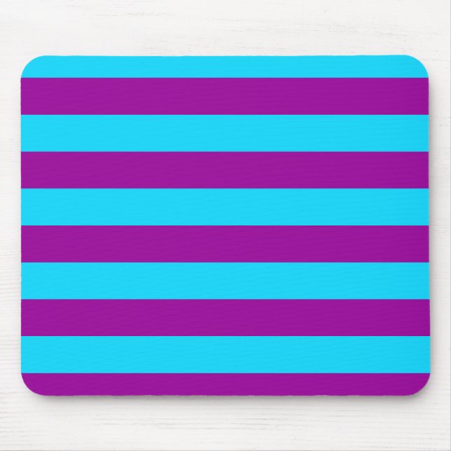 Tapis De Souris Grandes bandes bleues et violettes (Devant)