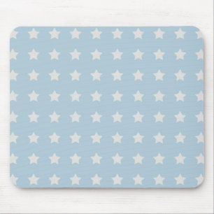 Tapis De Souris Grandes Etoiles blanches sur Arrière - plan bleu p