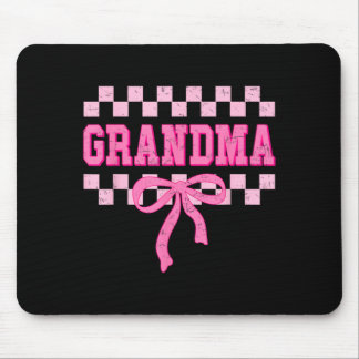 Tapis De Souris Grandma Birthday Squad Matching Pink Bow Checkered