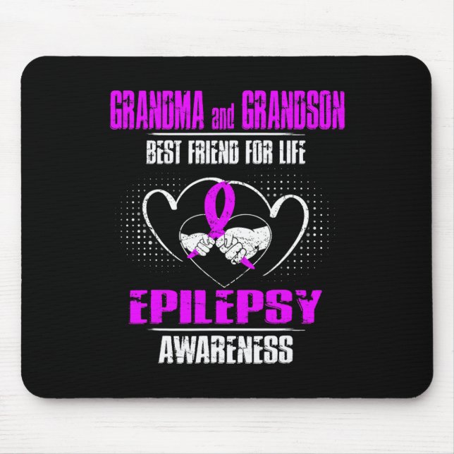 TAPIS DE SOURIS GRANDMA ET GRANDSON MEILLEUR AMI DE LIFE EPILEPSY (Devant)