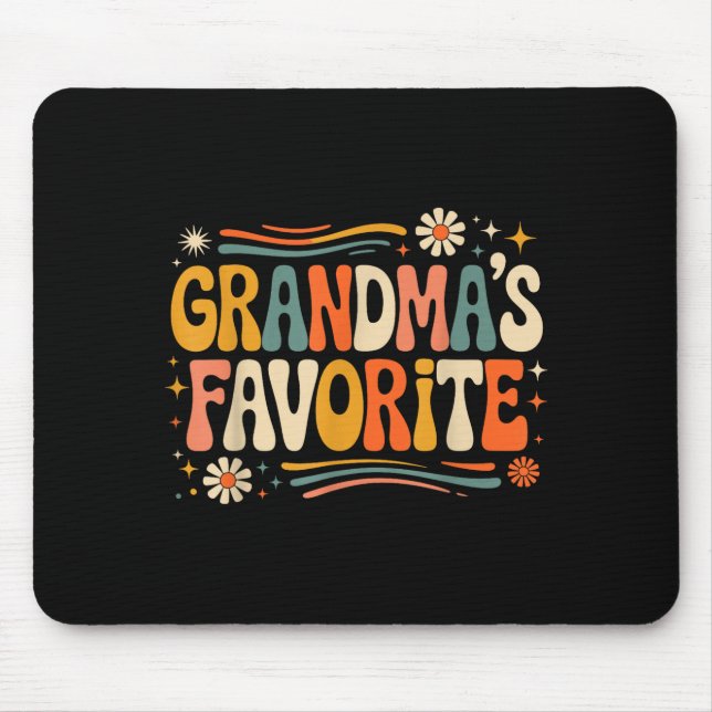 Tapis De Souris Grandmas Favorite Funny Grandparent Granhild Vinta (Devant)