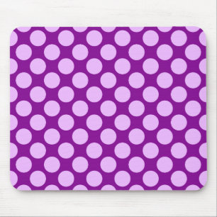 Tapis De Souris Grands points rétro - orchidée et violette