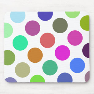 Tapis De Souris Grands Points Roses Et Bleus