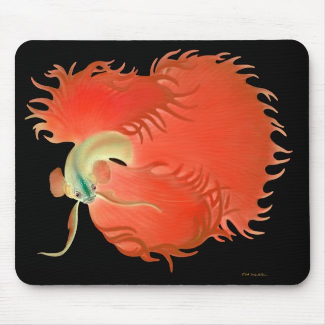 Tapis De Souris Grands poissons rouges Mousepad de Betta (Devant)