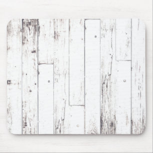 Tapis De Souris Grange rustique en bois blanche chic minable de