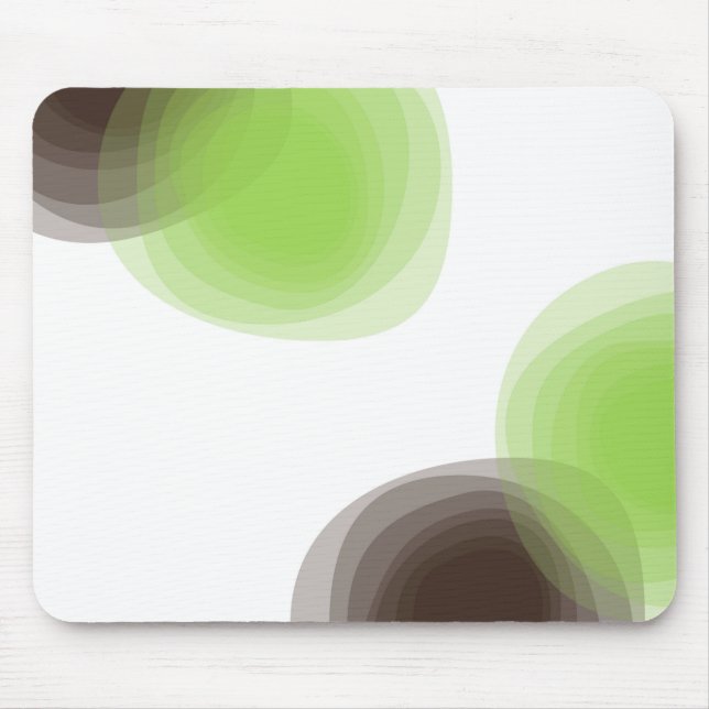 Tapis De Souris Graphique abstrait vert, moderne, simple, fleuri (Devant)