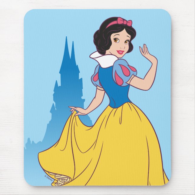 Tapis De Souris Graphique blanc et château de neige (Devant)