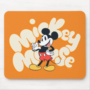 Tapis De Souris Graphique classique du nom de Mickey Mouse en lett