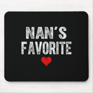 Tapis De Souris Graphique de cœur préféré de Nan pour la fête des