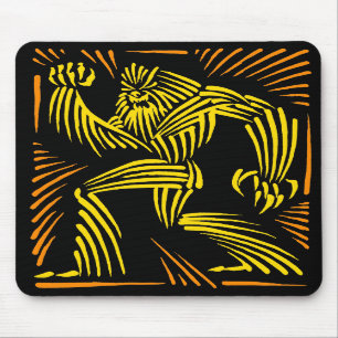 Tapis De Souris Graphique de gravure sur bois en Bigfoot Mousepad