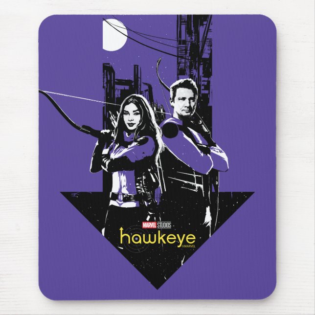 Tapis De Souris Graphique de Kate Bishop & Hawkeye Arrow (Devant)
