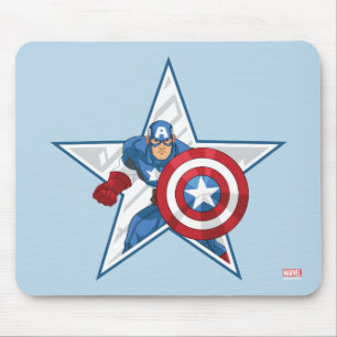 Tapis De Souris Graphique de l'étoile de Captain America