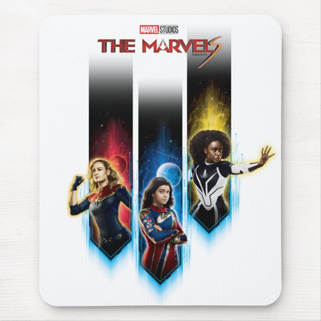 Tapis De Souris Graphique des panneaux de caractères Marvels (Devant)