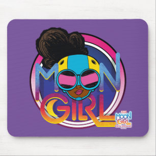Tapis De Souris Graphique du logo de la fille lune