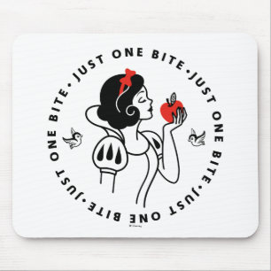 Tapis De Souris Graphique En Plan Blanc Neige "Just One Bite"