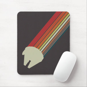 Tapis De Souris Graphique Rétro Arc-en-Ciel du Millennium Falcon