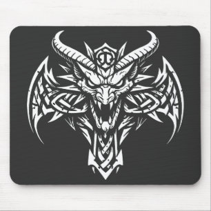 Tapis De Souris    Graphisme de tête de démon tribal par BurnsInHe