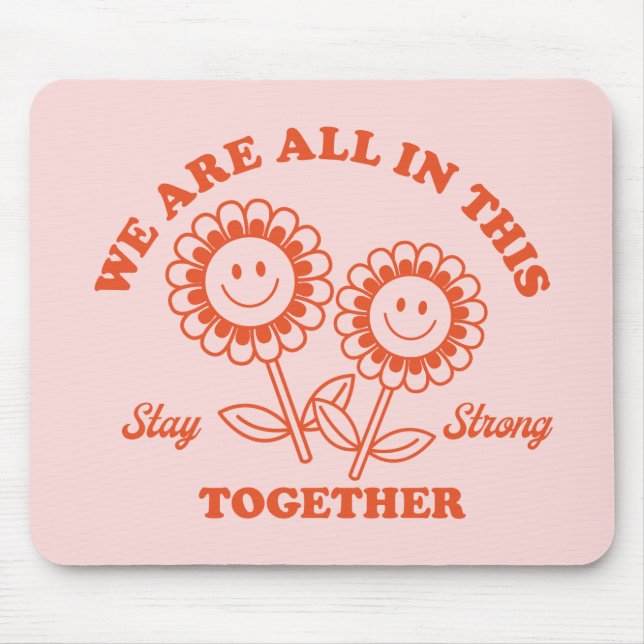 Tapis De Souris Graphisme Fleur Joyeux Retro (Devant)