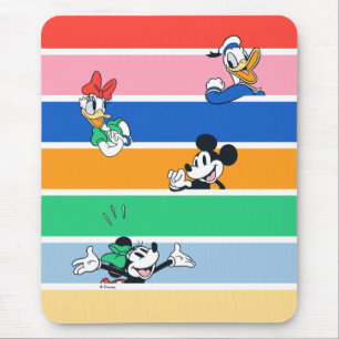 Tapis De Souris Graphisme rayé avec couleurs en relief Mickey & se