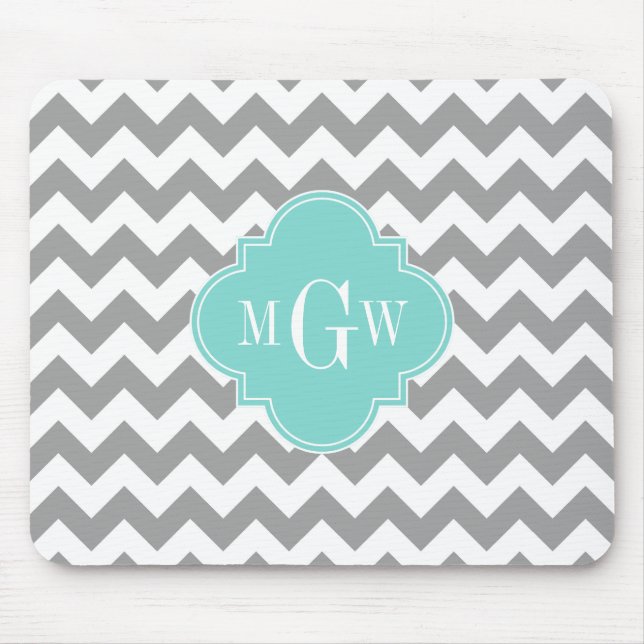 Tapis De Souris Gray Wht Chevron (Devant)