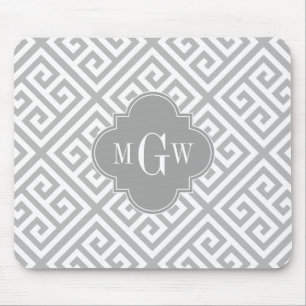 Tapis De Souris Gray Wt Med Greek Key Diag T Dk Grey Name Monogram