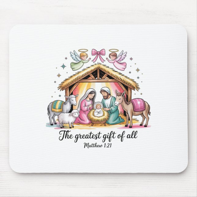 Tapis De Souris Greatest Of All Nativity Design Festive Apparel  (Devant)