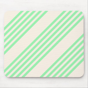 Tapis De Souris Green and beige five stripes pattern