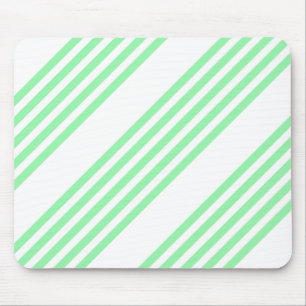 Tapis De Souris Green and white five stripes pattern