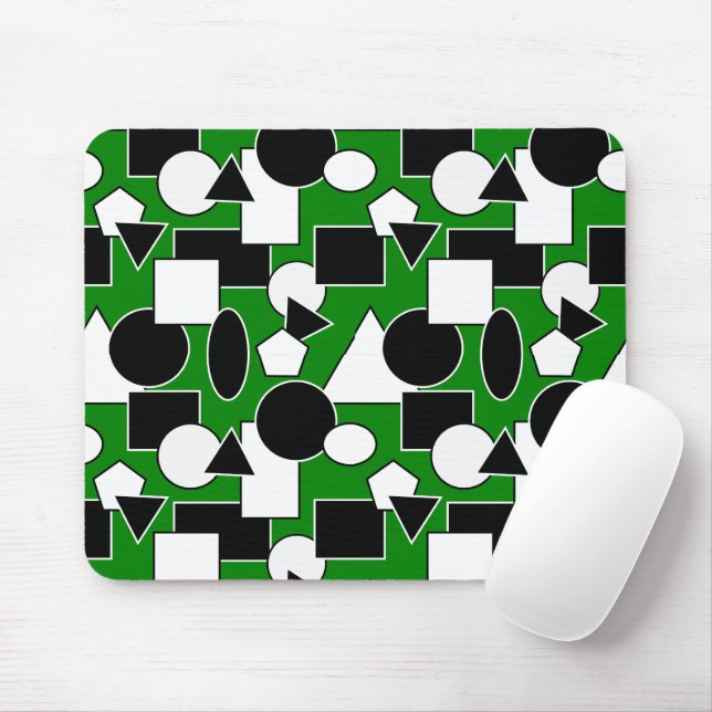 Tapis De Souris Green Bauhaus Collage (Avec souris)