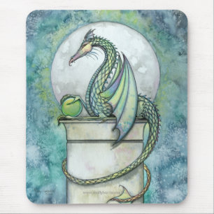 Tapis de souris Green Dragon par Molly Harrison