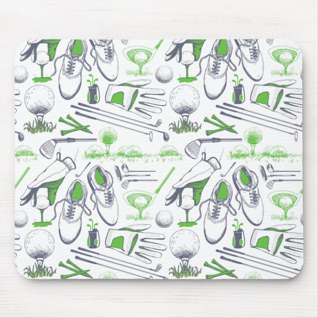 Tapis De Souris Green Golf Icons Motif (Devant)