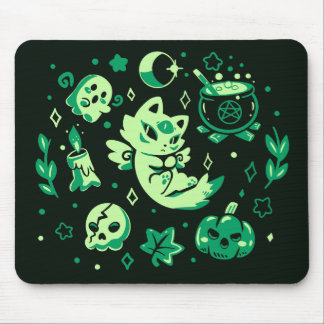 Tapis De Souris Green Halloween Vibes
