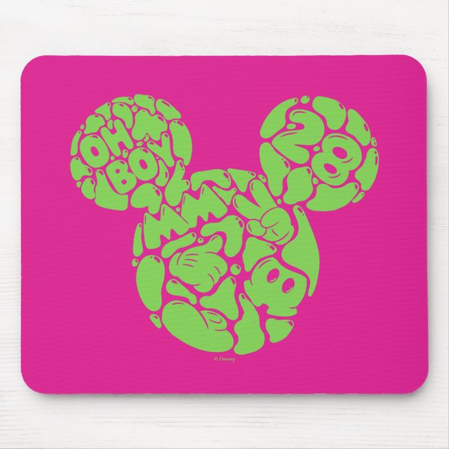 Tapis De Souris Green Mickey Mouse Liquid Icon (Devant)